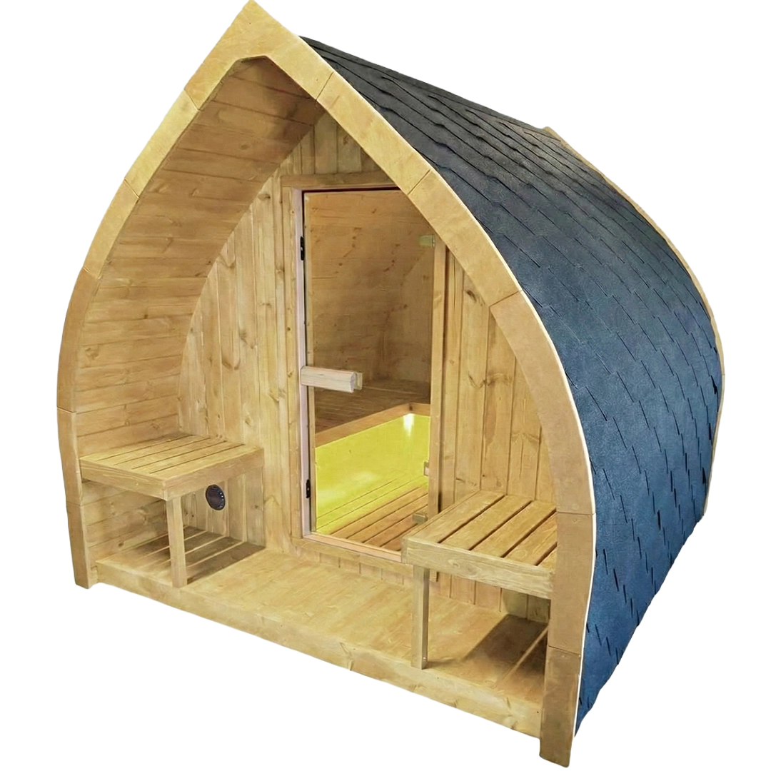 Solid Wood Leaf Sauna | Harvia® BC60 Heater - Image 2