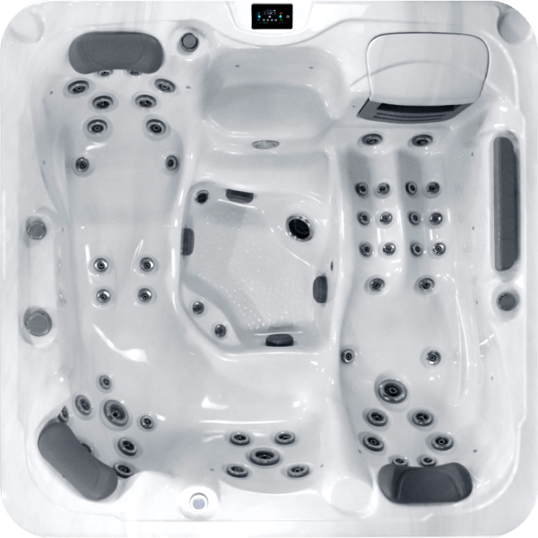 SB642DL-B PRO LIGHT R10 Plus Silver White Marble Hot Tub