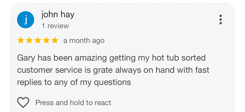 Saltburn-by-the-Sea Redcar & Cleveland North Yorkshire Hot Tub Installation Feedback