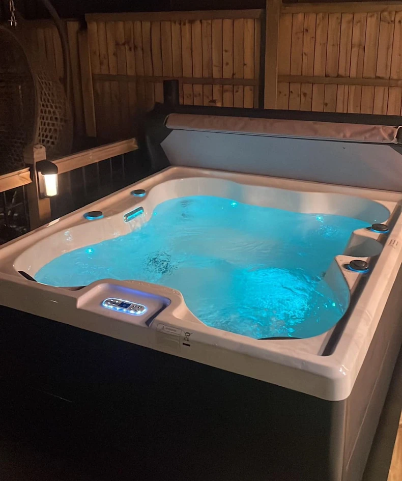 Hot Tub Installation Jesmond, Newcastle | Night Shot Hot Tub Installation Jesmond, Newcastle | Night Shot