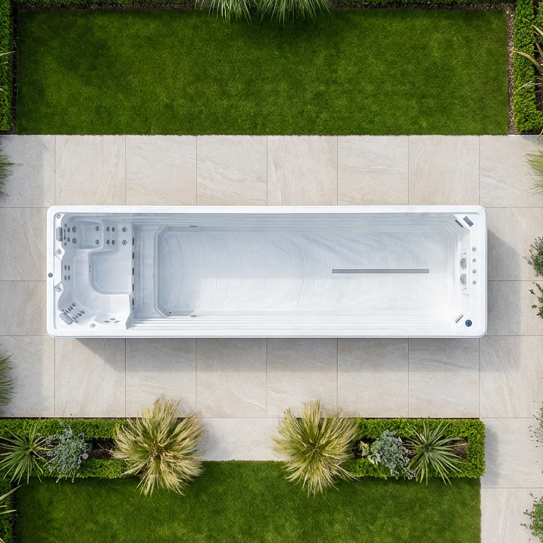 Easy Life Pro 8.0 Alpine White with Inverter & Cover swim spa