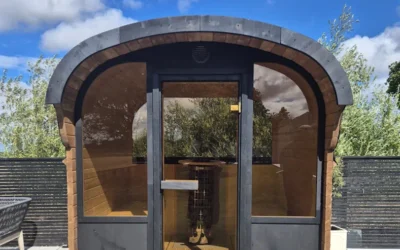 2m Cube Sauna Installation in Darras Hall, Ponteland, Northumberland