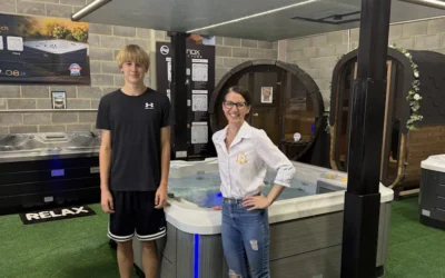 Supporting Young Local Talent in Shiremoor: Hayden Delivers Lust Hot Tubs Leaflets