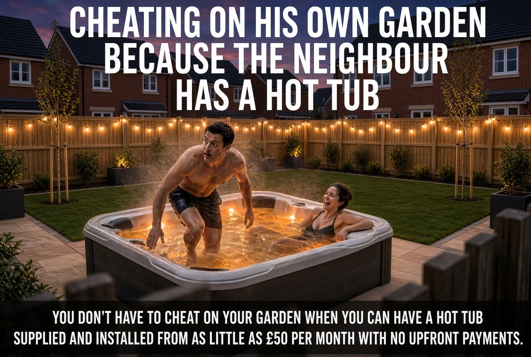 Cheating On His Garden With The Neighbours Hot Tub Cheating On His Garden With The Neighbours Hot Tub